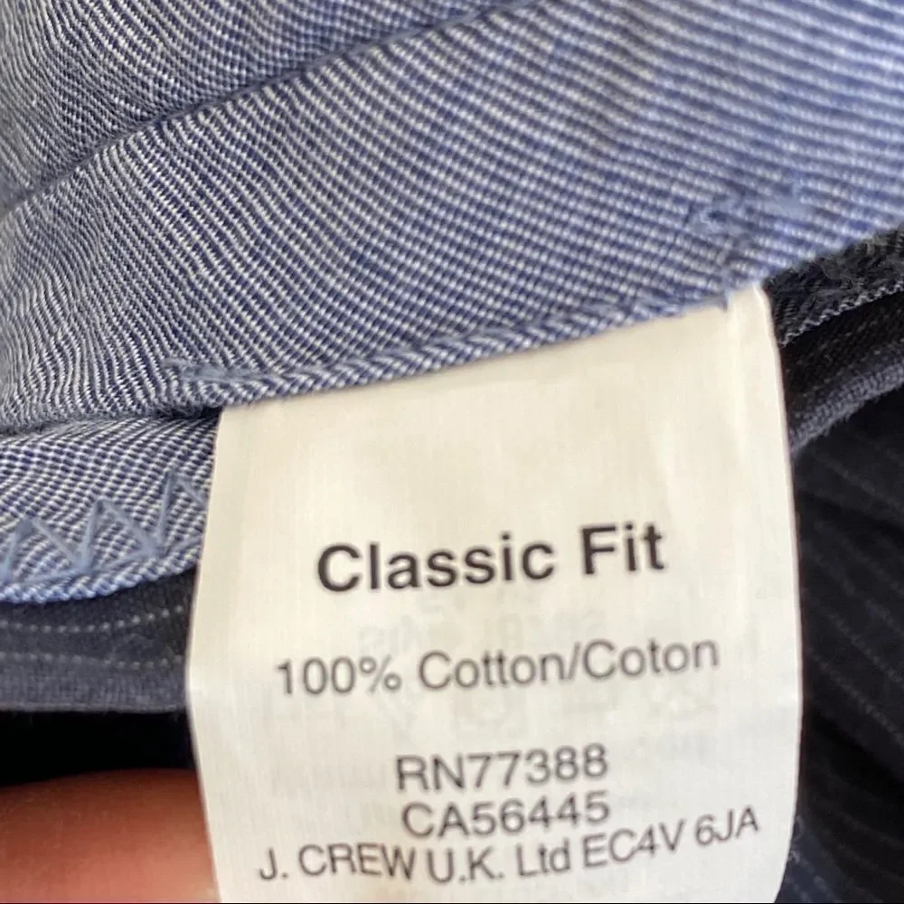 J. Crew gray blue pinstriped classic fit pants 34